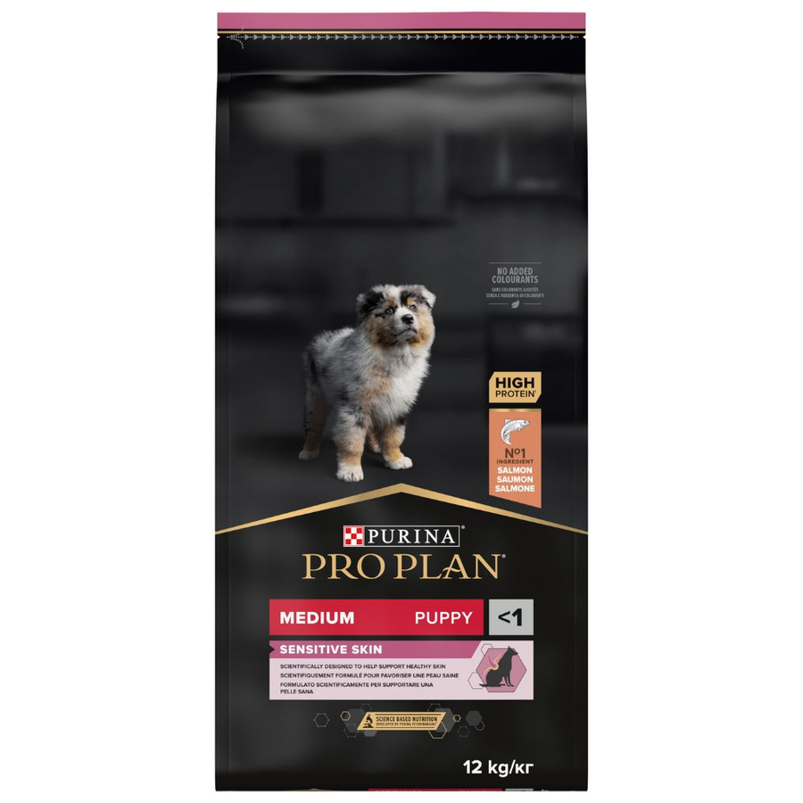 Purina Pro Plan Medium Puppy Sensitive Skin Salmon 12 Kg Somonlu Orta Irk Yavru Köpek Maması