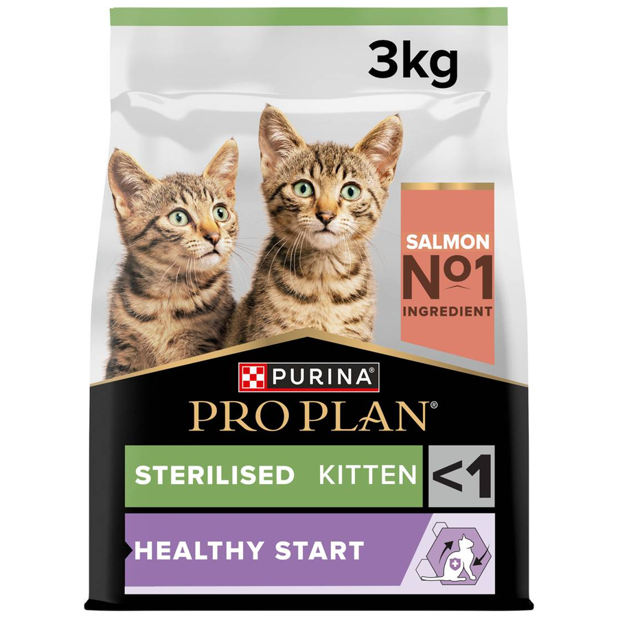 Purina Pro Plan Sterilised Kitten Healthy Start Salmon 3 Kg Somonlu Kısırlaştırılmış Yavru Kedi Maması