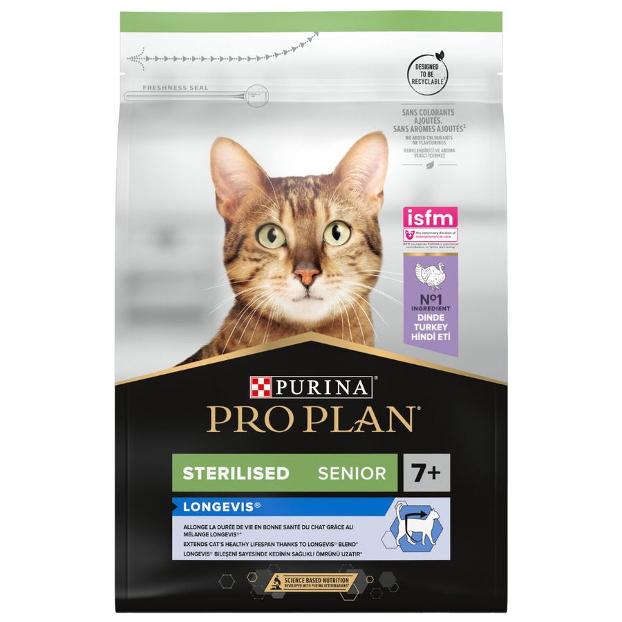 Purina Pro Plan Sterilised Senior 7+ Turkey 3 Kg Hindili Kısırlaştırılmış Yaşlı Kedi Maması