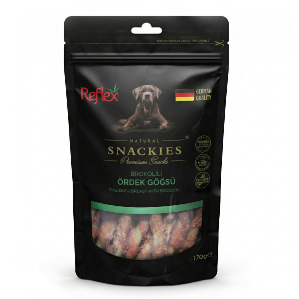 Reflex Snackies Brokolili Ördek Göğsü Köpek Ödülü 170 gr