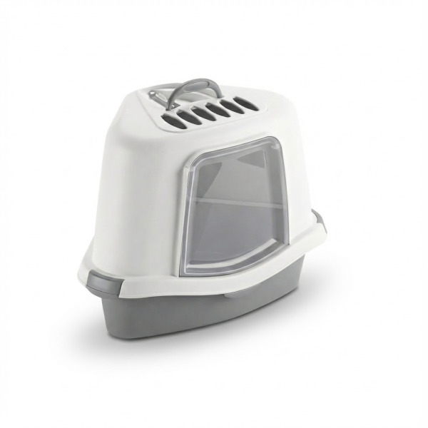 Stefanplast Sprint Corner Plus Beyaz/gri Kedi Tuvaleti 56x40x40cm