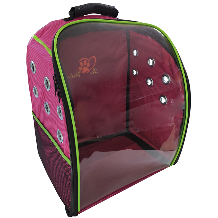 Lavista Pet Twist Şeffaf Sırt Taşıma Çantası (Pembe) 40x32x26 cm