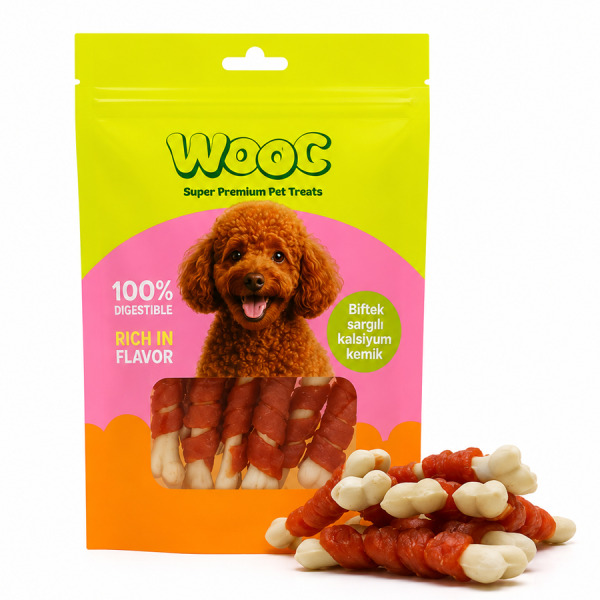 Wooc Biftek Sargılı Sütlü Çubuk Köpek Ödül Maması 80gr