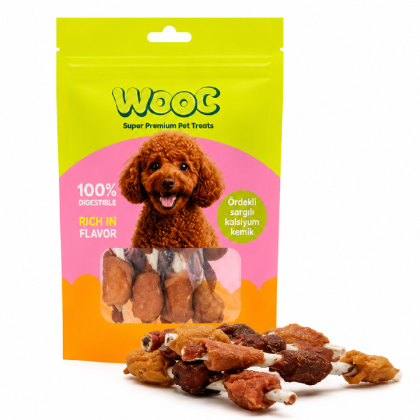 Wooc Tavuk Ördek ve Ciğer Sargılı Köpek Ödül Çubuğu 80gr