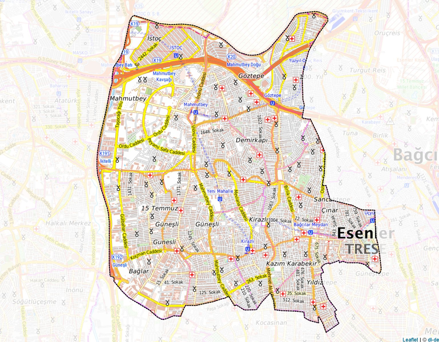 Bağcılar teslimat haritası