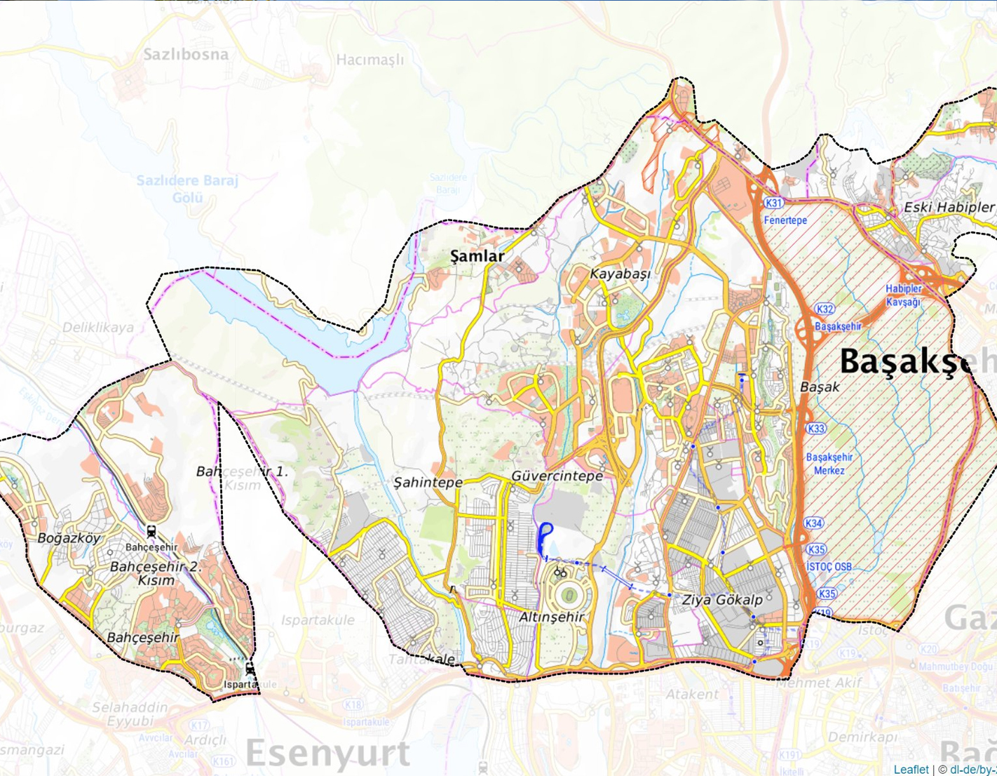 Başakşehir teslimat haritası