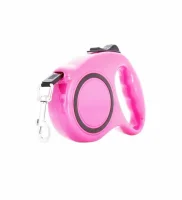 RS Otomatik Gezdirme Tasması 3 mt Pembe