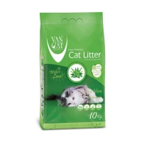 Vancat Aloe Vera Мелкогранулированный комкующийся бентонитовый наполнитель для кошачьего туалета ароматизированный 10 kg