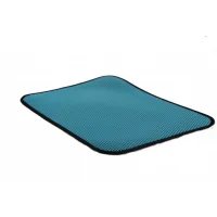 Perfect Cat Sand Mat in Front of the Toilet with Screen 60x40 Turquoise