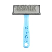 Zampa Slikon Top Başlıklı Kedi ve Köpek Fırçası Medium 14x9cm, Mavi