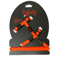 Tailpetz Шлейка для кошки + ремень оранжевый