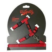 Tailpetz Шлейка для кошки + ремень красный