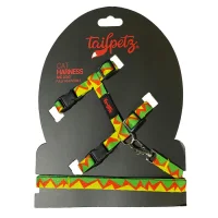 Tailpetz Шлейка для кошки + ремень зигзаг