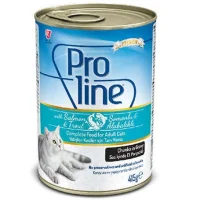 Proline طعام معلب للقطط البالغة مع السلمون والسلمون المرقط 415gr