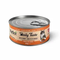 Reflex Plus Daily Taste Kıyılmış Sığır Etli ve Havuçlu Kedi Konservesi 85gr