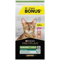 Purina Pro Plan Sterilised Salmon 10+2 Kg Bonus Paket Somonlu Kısırlaştırılmış Kedi Maması