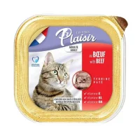 Plaisir Beef Pate Adult Cat Wet Adult Cat Food with Beef 100gr