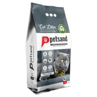 Petsand رمل بنتونيت متكتل للقطط بحبيبات ناعمة مع الكربون النشط 10 lt