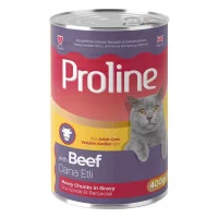 Proline طعام معلب للقطط البالغة مع لحم البقر 400gr