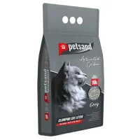 Petsand رمل القطط البنتونيت ذات الحبوب الدقيقة المتكتلة باللون الرمادي 10 LT مع الكربون المنشط