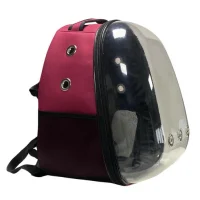 Teng Jumbo Astronot Kedi ve Köpek Çantası Bordo (47 x 37 x 33 cm)