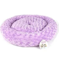 Pet Pretty Simit Plush Cat and Dog Bed Lilac 55x55cm