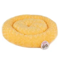 Pet Pretty Simit Plush Cat and Dog Bed Yellow 55x55cm