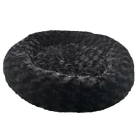 Pet Pretty Simit Plush Cat and Dog Bed Black 55x55 cm