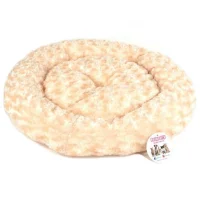 Pet Pretty Simit Plush Cat and Dog Bed Cream 55x55 cm