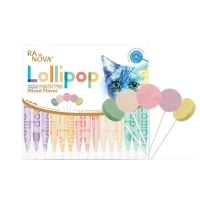 Ranova Karışık (Keçi Sütlü, Balkabaklı, Yaban Mersinli, Kızılcıklı, Arpa Otlu) Kedi Lolipopu 1.4 gram (15 adet)