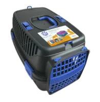 Plast Art Cat and Dog Carrier Bag Blue/Black 32 x 48 x 31 cm