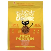 Schesir Born Carnivore (%45 Proteinli) Tavuklu ve Yumurtalı Tahılsız 1,25 Kg Kedi Maması