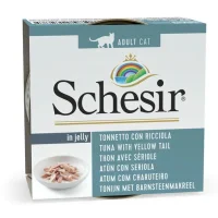 Schesir Jelly - Ton Balıklı ve Sarı Kuyruk Balıklı Yetişkin Kedi Konservesi 85gr