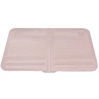 Teng Yıkanabilir Silikon Tuvalet Önü ve Mama Kabı Matı (Katlanabilir) Pembe 60x40cm