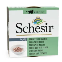 Schesir Jelly - Ton Balıklı ve Algli Yetişkin Kedi Konservesi 85gr