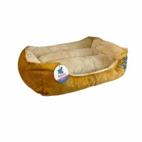 Pet Pretty Fluffy Bed Mustard 60x45x15 Cm