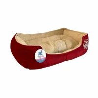 Pet Pretty Fluffy Bed Red 60x45x15 Cm