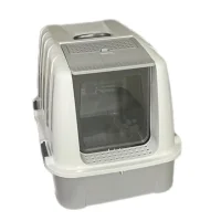 Plast Art Indoor Cat Cat Litter Box Gray White 37*38*50 Cm