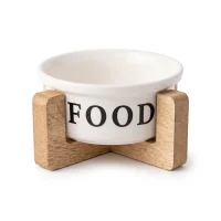 Petbucks Home Food وعاء طعام سيراميك للقطط والسلالات الصغيرة 300 ml