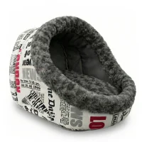 Petpretty Comfort Alaska سرير يوفا رمادي منقوش 47x40x38 Cm