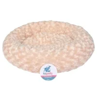 Pet Pretty Donut Bed Plush Beige 55x55 cm