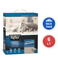 Reflex Hassas Kediler İçin Kokusuz 6 LT İnce Taneli Topaklanan Bentonit Kedi Kumu