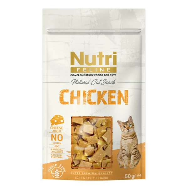 Nutri Feline 50 g Grain-Free and Gluten-Free Soft Chicken and Cheese Cat Treat